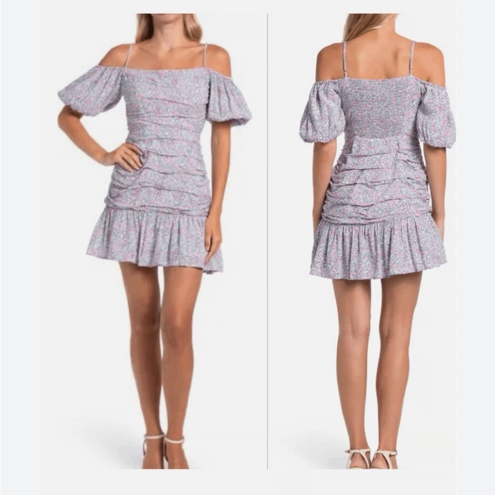Off-Shoulder ASTR Floral Mini Dress